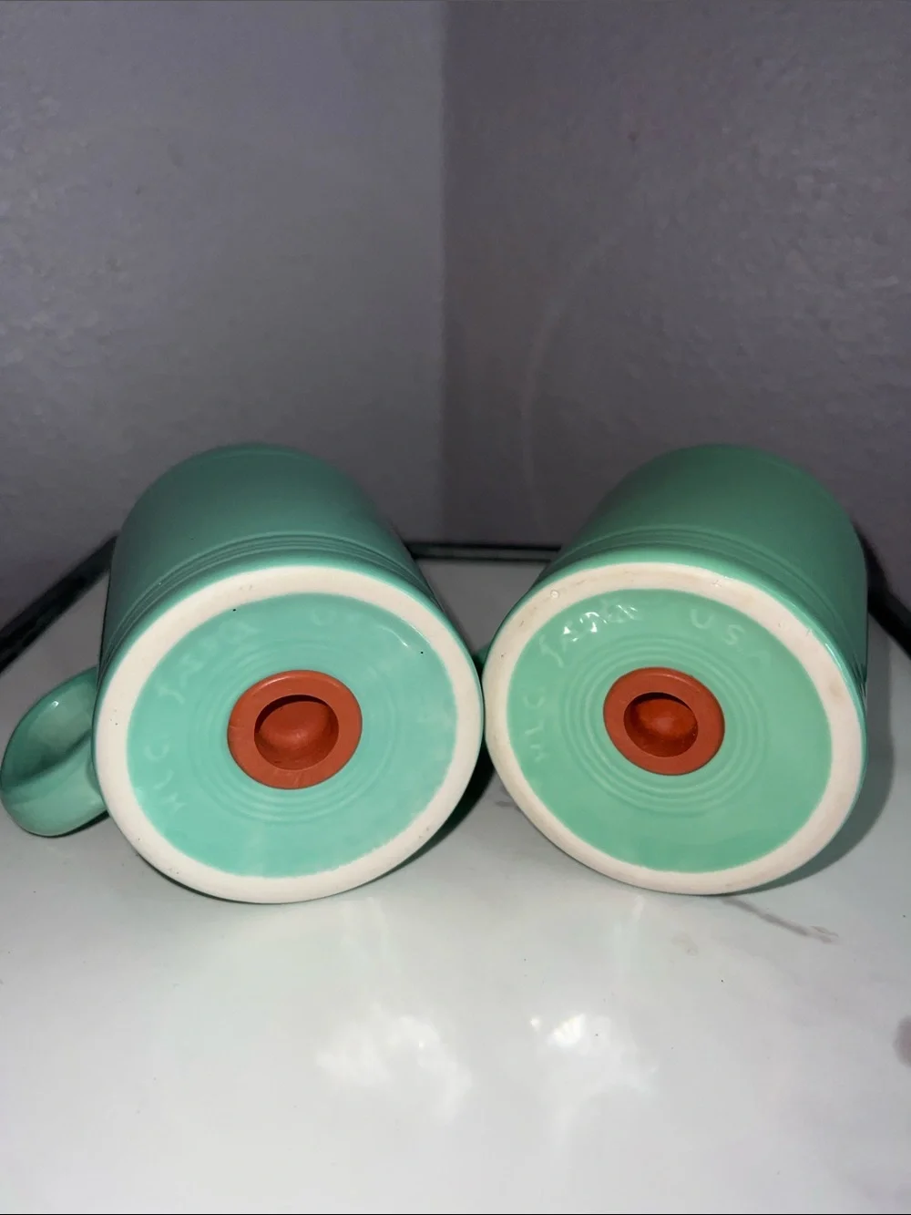 Fiesta Sea Mist Green Ceramic Salt and Pepper Shakers Set New!